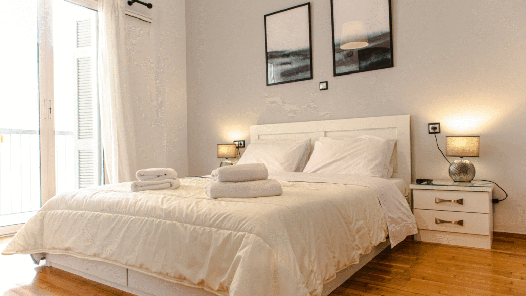 Chambre propre et préparée pour location saisonnière à La Roche-sur-Yon