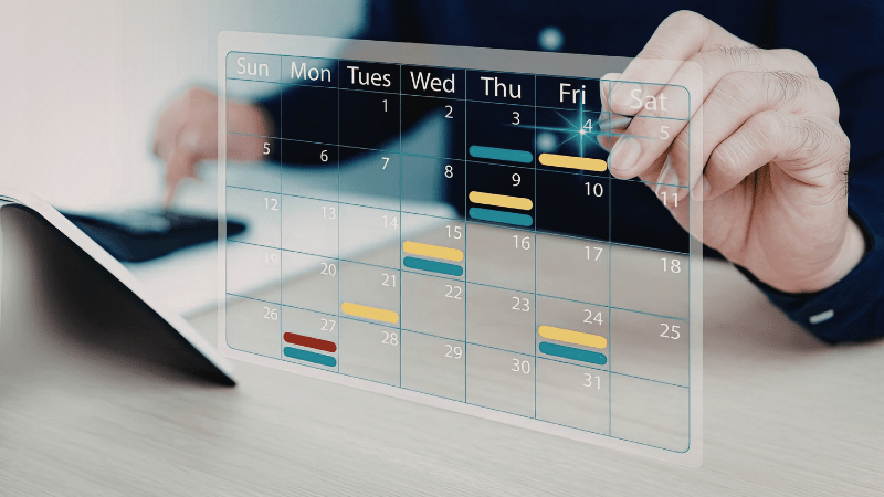 calendrier de réservations location courte durée Vendée montrant périodes pleines et creuses